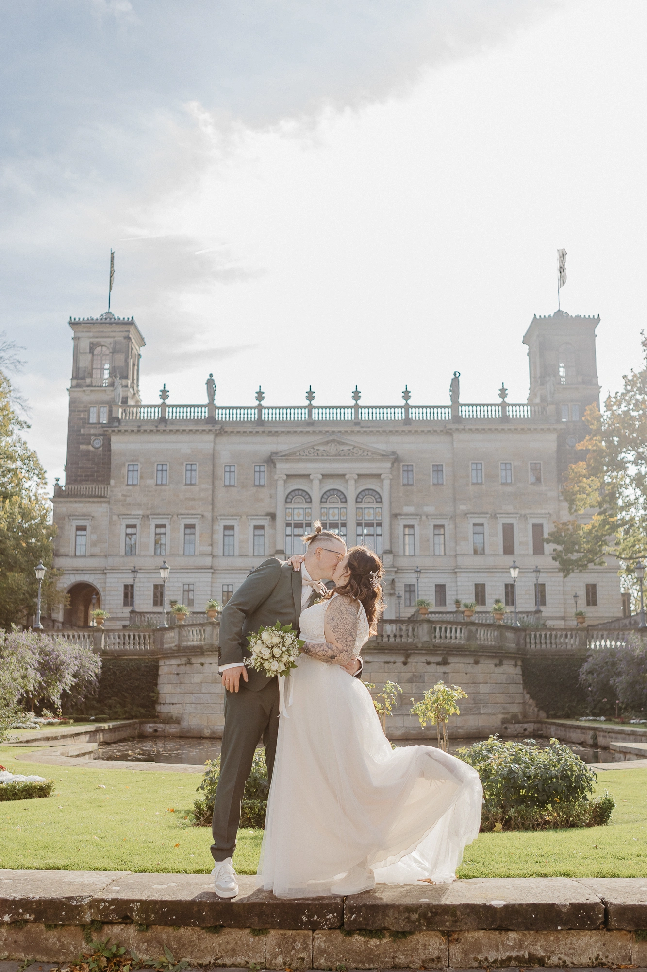Hochzeit auf Schloss Albrechtsberg, Hochzeitsfotos in Dresden