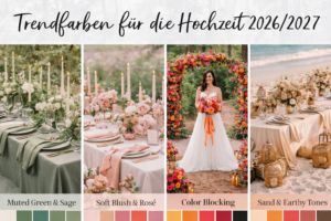 trendfarben zur hochzeit hochzeitsideen DIY Farben zur trauung